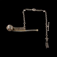 Silver Bosun's Whistle and Chain