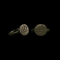 Roman Bronze Ring with Merman
