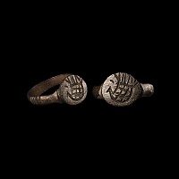 Byzantine Bronze Ring with Bird