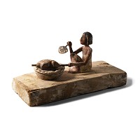 Egyptian Wooden Fowl-Roasting Scene
