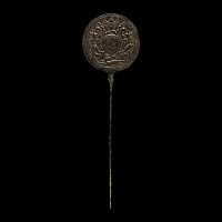 Luristan Bronze Pin with Sacrificial Scene