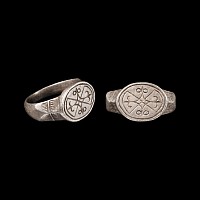 Medieval Silver Ring with Cross