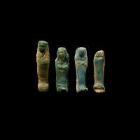 Egyptian Faience Shabti Group