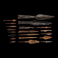 Medieval Iron Spear and Arrowhead Group