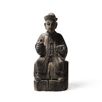Chinese Qing Wooden House God