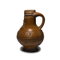 Post Medieval Inscribed Salt-Glazed Bellarmine Jug