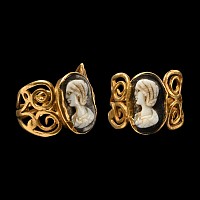 Roman Gold Ring with Portrait Cameo