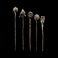 Medieval Silver Hair Pin Group