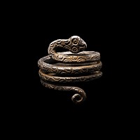 Romano-Egyptian Silver Snake Ring