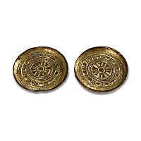 Anglo-Saxon Gilt Bronze Saucer Brooch Pair