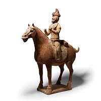 Chinese Tang Terracotta Hunter on Horseback