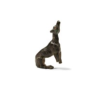 Roman Bronze Seated Hunting Hound