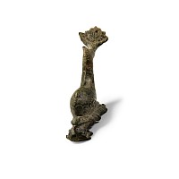 Roman Bronze Ornate Dolphin Holding a Turtle