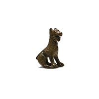 Roman Bronze Sitting Dog