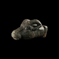 Parthian Bronze Attachment in the Form of a Gazelle's Head