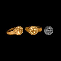 'The Roxwell' Medieval Gold Signet Ring of 'King's Serjeant William Skrene'
