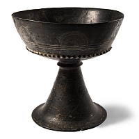 Etruscan Bucchero Chalice with Decoration