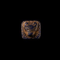 Western Asiatic Lapis Lazuli Animal Face Plaque