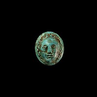 Roman Turquoise Cameo with Head of Medusa