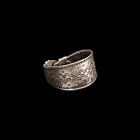 Viking Age Silver Ring with Stamped Design