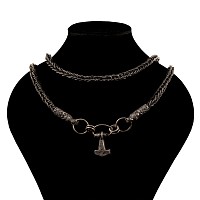 Viking Age Silver Thor's Hammer Necklace