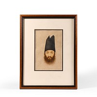 Indian Framed Watercolour Portrait of 'Amin Kakin'