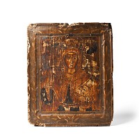 Gilt Painted Wooden Icon of Saint Paraskevi