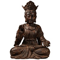 Chinese Bronze Seated Buddha