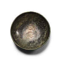 Heavy Egypto-Persian Bronze Phiale with Ibexes, Leonine-Headed Aegis, Pseudo-Cartouches, and Lotus Flowers