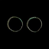 Bronze Age Ribbed Earring Pair