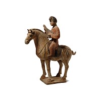 Chinese Tang Ceramic Mounted Musician