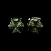 Medieval Decorated Bronze Macehead Group