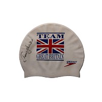 British Sharon Davies Signed Swimming Cap