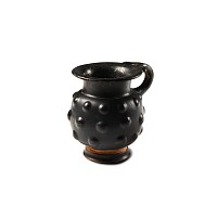 Greek Black-Glazed Pinecone Jug