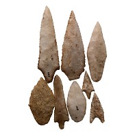 Pre-Columbian Stone Arrowhead Collection