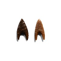 Prehispanic Hollow Base Stone Arrowhead Group