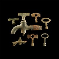 Post Medieval Bronze Barrel Tap and Key Collection