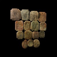 Post Medieval Bronze Initialled Mount Collection