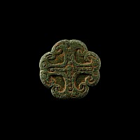 Medieval Bronze Cross Fleury Mount