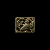 Medieval Bronze Openwork Belt Mount with Bird