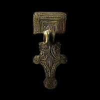 Anglo-Saxon Gilt Bronze Great Square-Headed Brooch