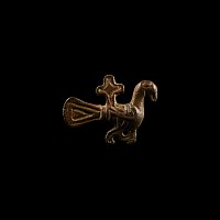 Viking Bronze Bird Brooch with Cross