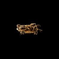 Medieval Gilt Bronze Knight's Horse Harness Hanger with Lion