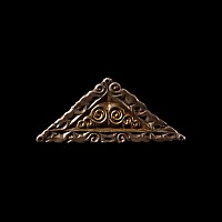 Late Roman Silver-Gilt Triangular Belt Mount with Lions