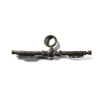 Medieval Bronze Purse Bar with Niello Inlay