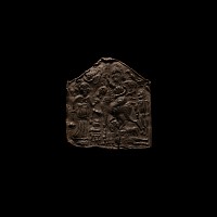 Danubian Lead Votive Plaque with Helen of Troy
