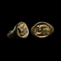 Roman Period Child's Bronze Ring with Fylfot