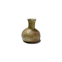 Roman Green Glass Bottle