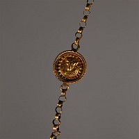 Byzantine Gold Hair Ornament with Earrings and Original Chain