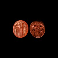 Roman Carnelian Gemstone with Two Victories